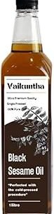 Vaikuntha Black Sesame Oil | Wooden Cold Pressed Oil for Cooking | Til Ka Tel | Natural and Unrefined | Zero Preservative | Kolhu/Kacchi Ghani/Chekku/Ganuga | With Multipurpose Usage-500ML