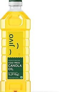 Jivo Canola Oil,1 Litre Cold Press Cooking Oil for Daily use | Lowest in Saturated Fat (Pack of 1L)