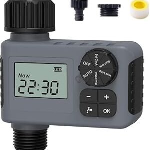 HASTHIP® Outdoor Drip Irrigation Sprinkler Timer - Drip Irrigation System for Garden - Hose Timers for Watering - Waterproof Digital Irrigation Timer - Automatic Watering - for Yard, Lawns, Pool