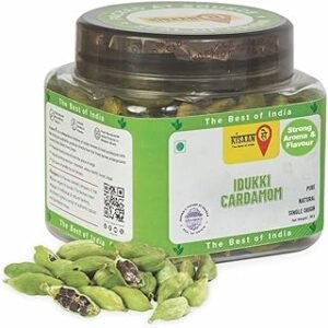 KisaanSay Idukki Cardamom 100 gm | Bold Size (7 to 8 mm) | Natural Elaichi | Distinctive Flavour & Aroma | No Artificial Colors | elaichi green