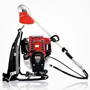 RBD Machine 50cc Backpack Brush Cutter 4 Stroke Heavy Duty Cutter, Trimmer for Agriculture, Gardening, Lawn Grass Trimming and Outdoor Plants Without Tiller