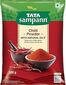 Tata Sampann Chilli Powder with Natural Oils, 500g, Lal Mirchi Powder, Mirchi Powder