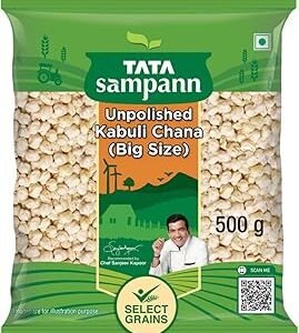 Tata Sampann Unpolished Kabuli Chana (Big Size), 500g