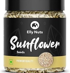 Elly Nuts Raw Sunflower Seeds For Eating | Protein and Fibre Rich Superfood, Healthy Seeds [Jar Pack] (1 Kg, Sunflower Seeds)