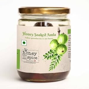 Honey and Spice Honey Soaked Amla (600g) | Indian Gooseberries in Raw Honey | Amla Murabba Rich in Vitamin C | Immunity booster | Raw and Pure | Natural and Original | Unprocessed | Traditional taste