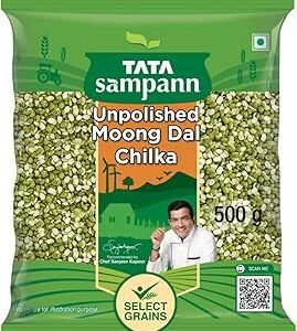 Tata Sampann Unpolished Moong Dal (Chilka), 500g
