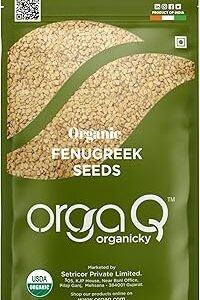 OrgaQ Organicky Organic Whole Methi/Fenugreek Seeds - 250 grams