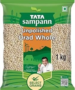 Tata Sampann Unpolished Urad Dal Whole, 1kg