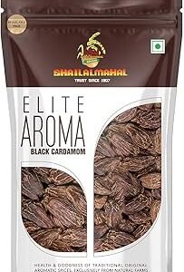 SHRILALMAHAL Elite Aroma, Whole Black Cardamom (Badi Elaichi, 100g)