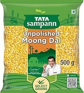 Tata Sampann Unpolished Moong Dal (Split), 500g