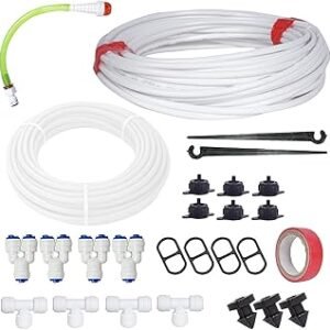 BHAGIRATH-White Drip Irrigation Pipe Kit for Plants | Complete Drip Watering System for Home Garden, Balcony, and FarmingIrrigation Garden Watering Drip Kit -(10 Plants)